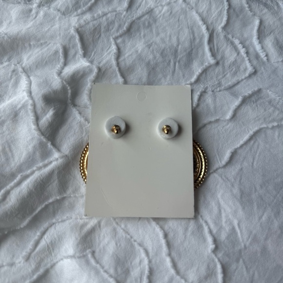 Fashion Jewelry Gold Statement Earrings Chunky Textured Circle - Picture 2 of 5